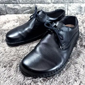 새상품급 제조 중지 버켄스탁 멤피스 블랙 천연 가죽 와이드 컴포트