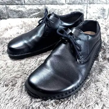 새상품급 제조 중지 버켄스탁 멤피스 블랙 천연 가죽 와이드 컴포트