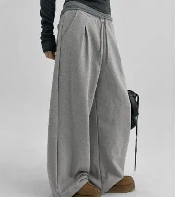 BLACKUP 스웨트 팬츠 y2k 오버핏 밴딩 팬츠