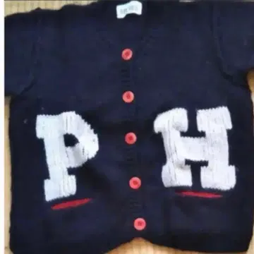 하자 있음 PH 로고 가디건 핑크하우스