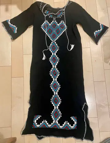 빈티지 에스닉 원피스 울