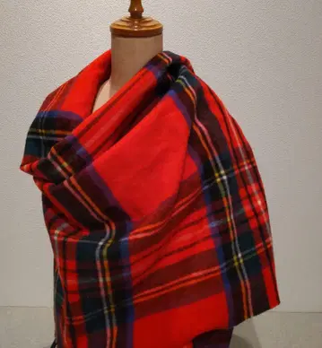 컨디션 최상 Glen Prince 램스울 100% 대형 스톨 머플러