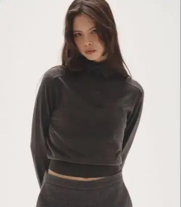 TODAYFUL 프론트 버튼 니트 차콜 그레이