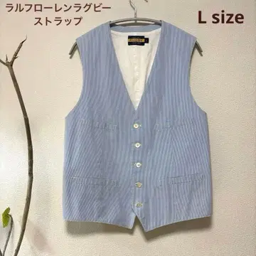 RUGBY 랄프 로렌 스카이블루 화이트 베스트 L 사이즈