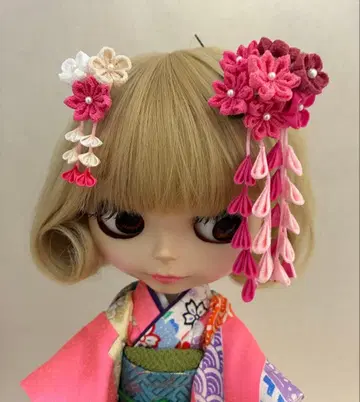 브라이스 츠마미자이쿠 13 헤어콤 (1/6 인형) 후리소데 기모노