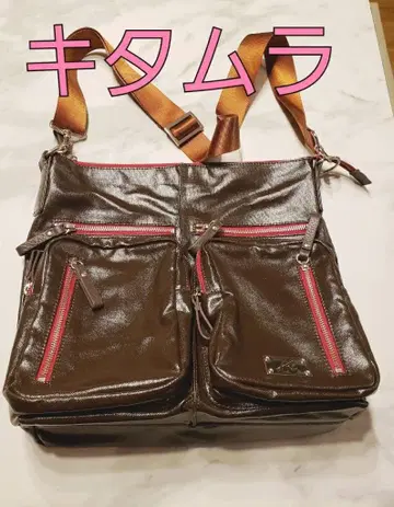 [컨디션 최상] 키타무라/ 브라운 숄더백