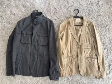 다크 그레이, 베이지 자켓 2벌 세트와 덤 라코스테