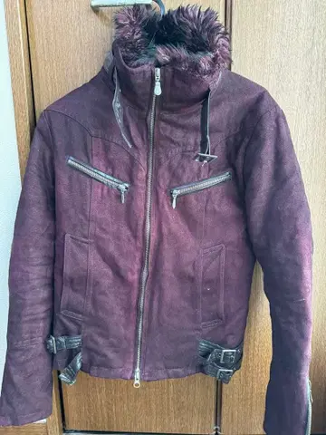 TORNADO MART grunge suede fur jacket