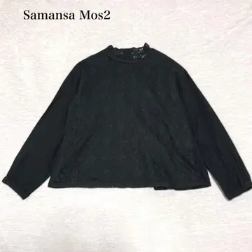 사만사 모스모스 레이스 절개 블라우스(F) 레이어드 내추럴 레이스 칼라