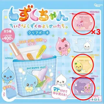 시즈쿠짱 클리어 파우치 우루오이짱 허니짱 로제짱