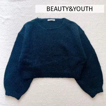 BEAUTY&YOUTH 네이비 모헤어 니트 긴팔 뷰티 앤 유스