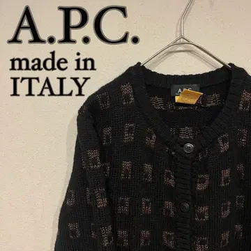 [ 새상품급 ] A.P.C. 아페쎄 올 패턴 무늬 디자인 울 가디건