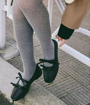 le talon 르탈롱 더블 리본 발레리나