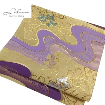 LULU101 후쿠로 오비 꽃 금 보라색