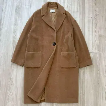 AGNONA 체스터 코트 알파카 카멜 44 XXL 최근 모델