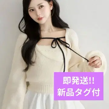 [택 포함 새상품] darich 아지메 레이어드 니트탑