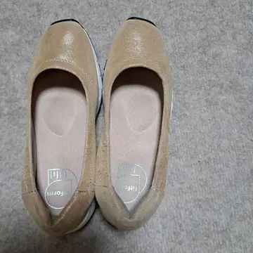 fitfit 23cm 베이지 골드 플랫슈즈