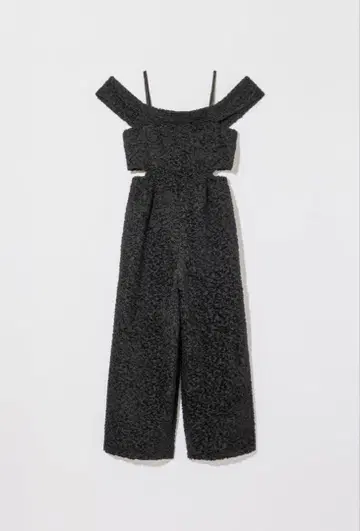 Eaphi 드롭 숄더 롬퍼스 블랙