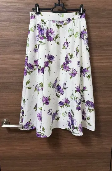 마이 스트라다 꽃무늬 도트 스커트