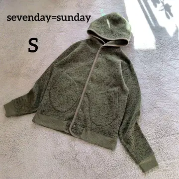 [세븐데이즈선데이] 속기모 니트 코트 아우터 (S) 그린 후드