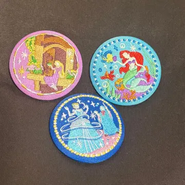 디즈니 자수 캔뱃지 프린세스 세트