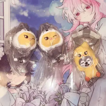 포가리 울프창 집게로 집어 연결하는 마스코트 3세트