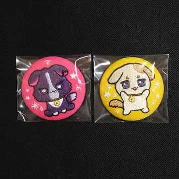 니지산지 IMPACT 랜덤 자수 캔뱃지 노란 아이 보라 아이