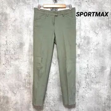 [ SPORTMAX ] 캐주얼 팬츠 그린 슬랙스 S 심플 깔끔함