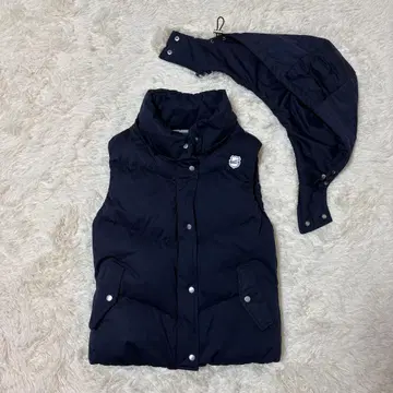 무타 마린 새상품급 다운 베스트 네이비 M 사이즈 여성용 2way