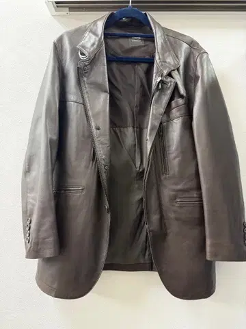 다크 브라운 가죽 자켓 더반 (D'URBAN)