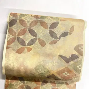 열림 나고야 오비 금실 칠보 하나비시 타케다비시 기모노 124tz