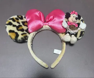 디즈니 미니 레오파드 무늬 머리띠