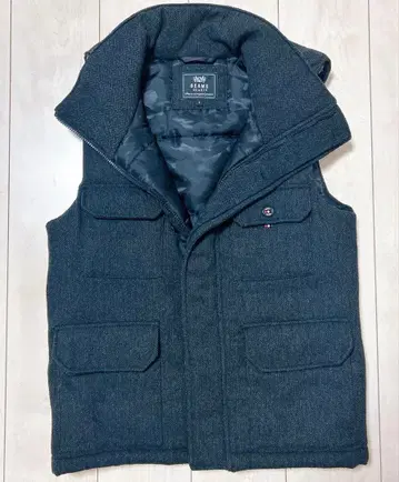 BEAMS HEART 후드 부착 다운 베스트 S 사이즈