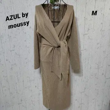 [ AZUL by moussy 아즐바이마우지 ] 베이지 니트 원피스