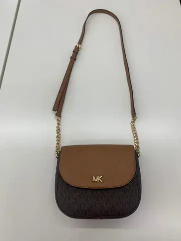 MICHAEL KORS 로고 숄더백 브라운