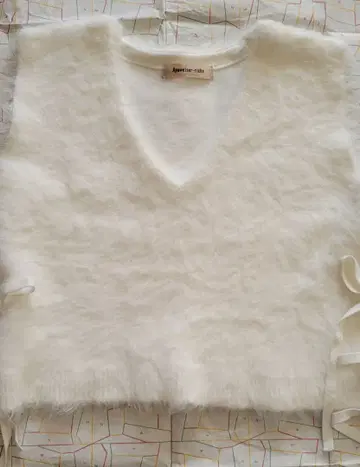 아푸와이저 리셰 사이드리본 베스트 니트