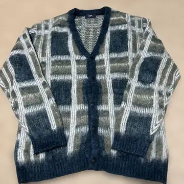 SHIPS 체크 무늬 니트 가디건