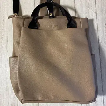 BLUE SINCERE 가죽 백팩 크림 베이지