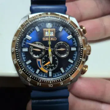 SEIKO 솔라 손목시계 특별판 네이비