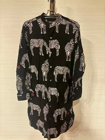 제브라 패턴 긴팔 셔츠 보헤미안즈