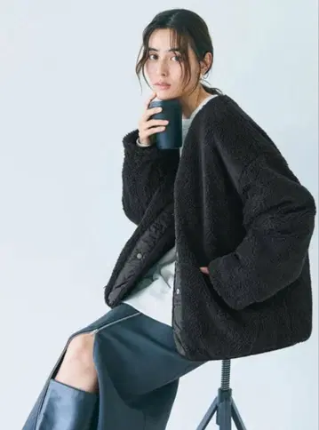 coca 리버서블 퀼팅 블루종 L 사이즈