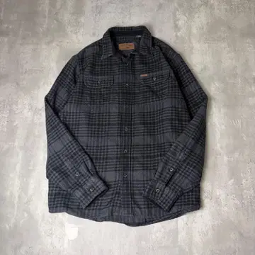 ORVIS 오비스 체크 무늬 헤비 플란넬 셔츠 XL 블랙