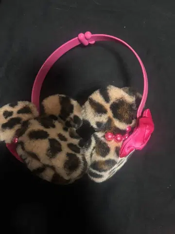 디즈니 레오파드 무늬 귀도리