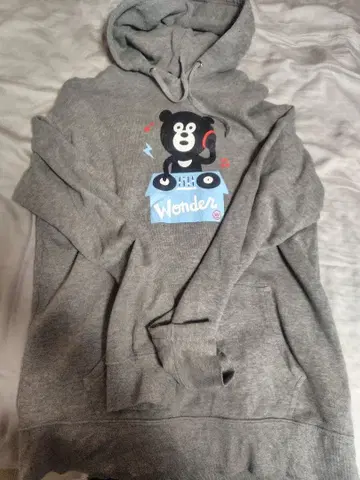 BEAMS 그레이 후드티 XL