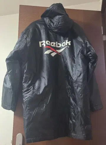 리복 (Reebok) [ 후드 부착 벤치 코트 ] 블랙 L