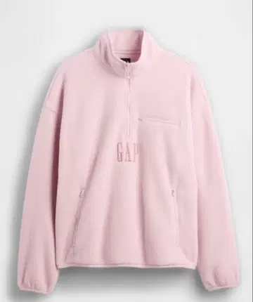 GAP 핑크 하프 집업 플리스