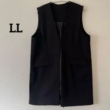 노카라 롱 베스트 블랙 [ LL ] 포멀에도 체형 커버 cd270