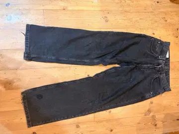 ZARA 다크 그레이 와이드 레그 데님