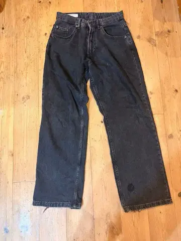 ZARA 다크 그레이 와이드 레그 데님