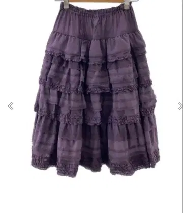 핑크하우스 피코 프릴과 레이스가 럭셔리한 단단 스커트 택 포함 새상품